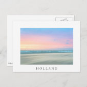 Abstracte zonsondergang op het strand in Den Haag Briefkaart (Voorkant / Achterkant)