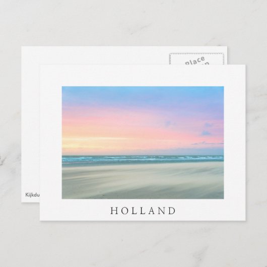 Abstracte zonsondergang op het strand in Den Haag Briefkaart (Voorkant / Achterkant)