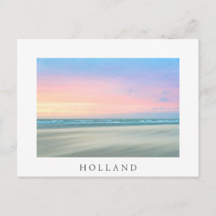 Abstracte zonsondergang op het strand in Den Haag Briefkaart