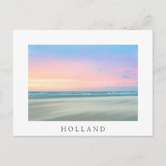 Abstracte zonsondergang op het strand in Den Haag Briefkaart (Voorkant)