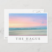 Abstracte zonsondergang op het strand in Den Haag Briefkaart (Voorkant / Achterkant)