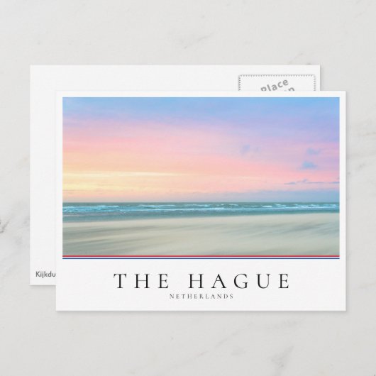 Abstracte zonsondergang op het strand in Den Haag Briefkaart (Voorkant / Achterkant)