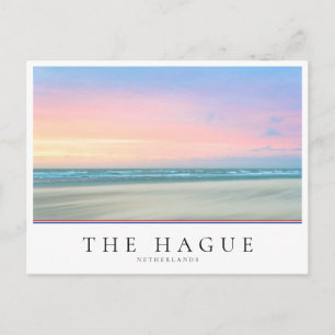 Abstracte zonsondergang op het strand in Den Haag Briefkaart