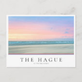 Abstracte zonsondergang op het strand in Den Haag Briefkaart (Voorkant)