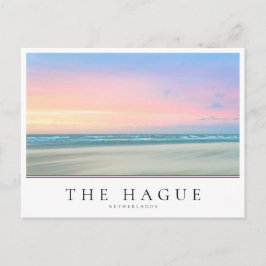 Abstracte zonsondergang op het strand in Den Haag Briefkaart