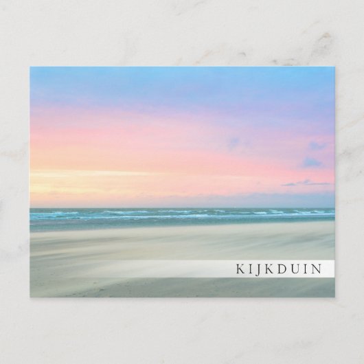 Abstracte zonsondergang op het strand in Den Haag Briefkaart (Voorkant)