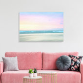 Abstracte zonsondergang op het strand in Den Haag Canvas Afdruk (Insitu (Woonkamer))