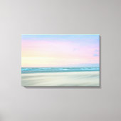 Abstracte zonsondergang op het strand in Den Haag Canvas Afdruk (Voorkant)