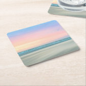 Abstracte zonsondergang op het strand in Den Haag Kartonnen Onderzetters (Schuin)