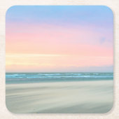 Abstracte zonsondergang op het strand in Den Haag Kartonnen Onderzetters (Voorkant)