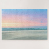 Abstracte zonsondergang op het strand in Den Haag Legpuzzel (Horizontaal)