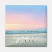 Abstracte zonsondergang op het strand in Den Haag Magneet (Voorkant)