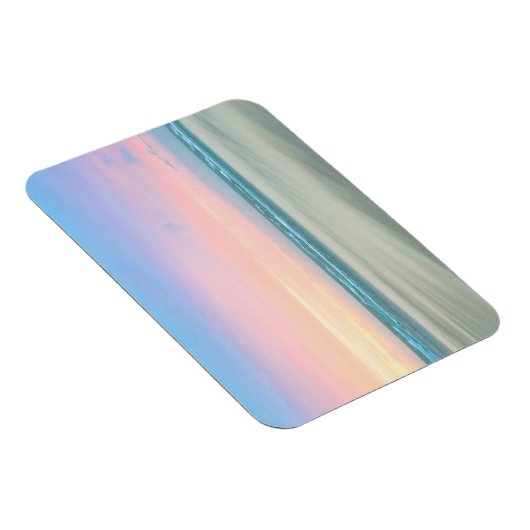 Abstracte zonsondergang op het strand in Den Haag Magneet (Rechterzijde)