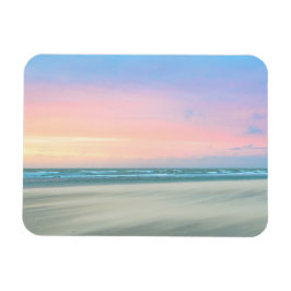 Abstracte zonsondergang op het strand in Den Haag Magneet