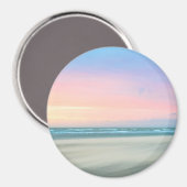 Abstracte zonsondergang op het strand in Den Haag Magneet (Voorkant / Achterkant)