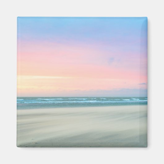 Abstracte zonsondergang op het strand in Den Haag Magneet (Voorkant)