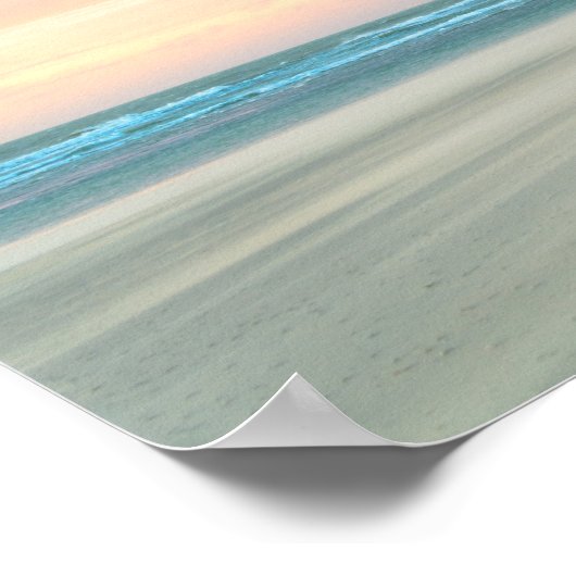 Abstracte zonsondergang op het strand in Den Haag Poster (Hoek)