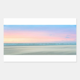 Abstracte zonsondergang op het strand in Den Haag Rechthoekige Sticker