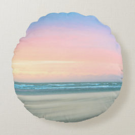 Abstracte zonsondergang op het strand in Den Haag Rond Kussen