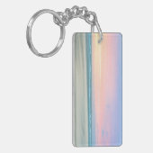 Abstracte zonsondergang op het strand in Den Haag Sleutelhanger (Voorkant Links)