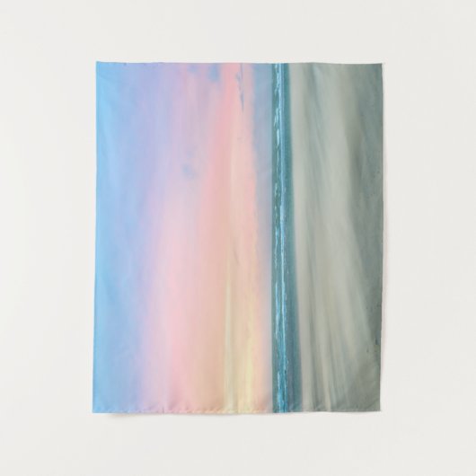 Abstracte zonsondergang op het strand in Den Haag Wandkleed (Voorkant)