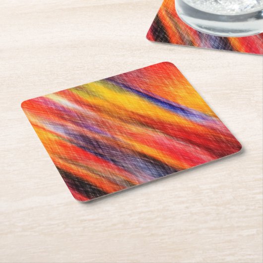 Abstracte zonsondergang papier coaster kartonnen onderzetters (Schuin)