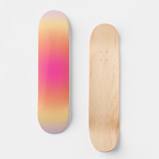 Abstracte zonsondergang persoonlijk skateboard (Voorkant)