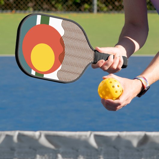 Abstracte zonsondergang pickleball paddle (Insitu)