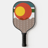 Abstracte zonsondergang pickleball paddle (Voorkant)