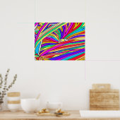 Abstracte zonsondergang poster (Keuken)