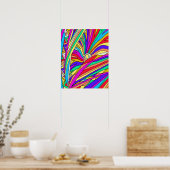 Abstracte Zonsondergang Poster (Keuken)