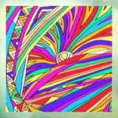 Abstracte zonsondergang raamsticker (Vel 3)