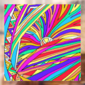Abstracte zonsondergang raamsticker (Vel 2)