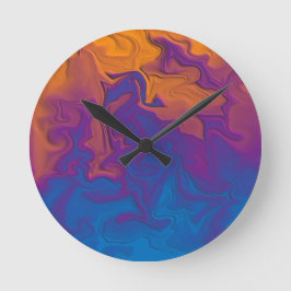 Abstracte Zonsondergang Ronde Klok