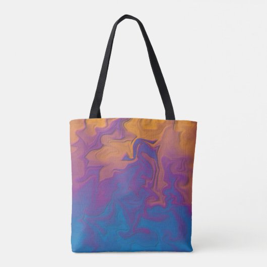Abstracte zonsondergang tote bag (Achterkant)