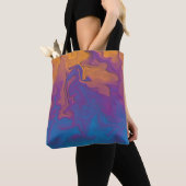 Abstracte zonsondergang tote bag (Dichtbij)