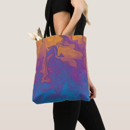 Abstracte zonsondergang tote bag