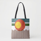 Abstracte zonsondergang tote bag (Voorkant)