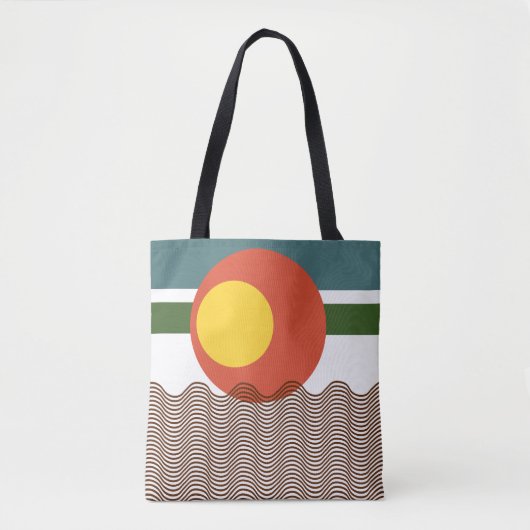 Abstracte zonsondergang tote bag (Voorkant)
