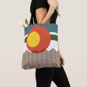 Abstracte zonsondergang tote bag (Dichtbij)