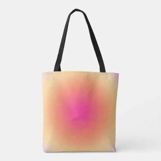 Abstracte zonsondergang tote bag (Achterkant)