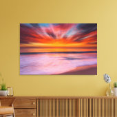 Abstracte zonsondergang van Tamarack Beach Canvas Afdruk (Insitu (Woonkamer))