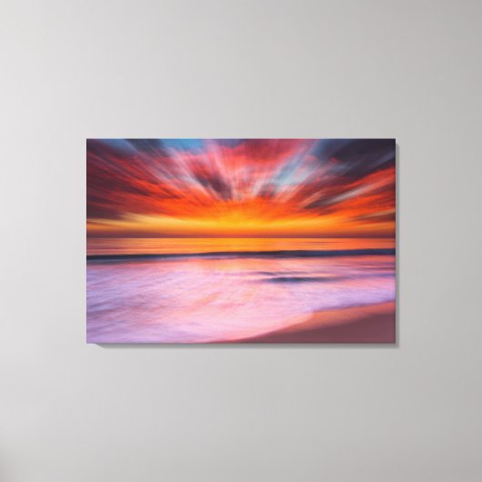 Abstracte zonsondergang van Tamarack Beach Canvas Afdruk (Voorkant)