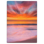 Abstracte zonsondergang van Tamarack Beach Klembord (Achterkant)