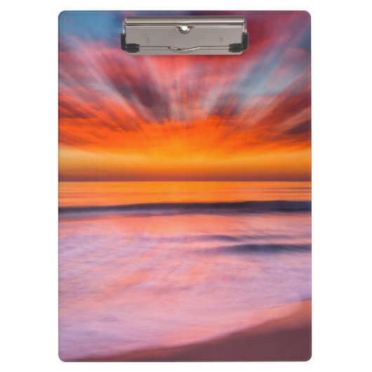 Abstracte zonsondergang van Tamarack Beach Klembord (Voorkant)