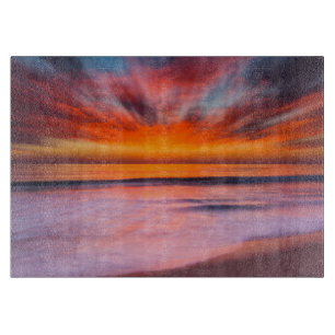 Abstracte zonsondergang van Tamarack Beach Snijplank