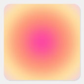 Abstracte zonsondergang vierkante sticker (Voorkant)
