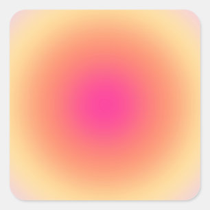 Abstracte zonsondergang vierkante sticker