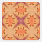 Abstracte zonsondergang vierkante sticker (Voorkant)