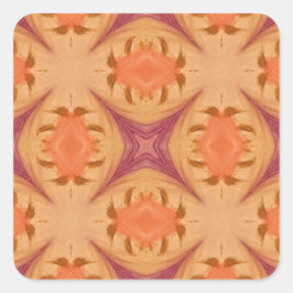 Abstracte zonsondergang vierkante sticker